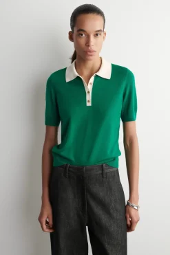 VERKÜRZTES POLOSHIRT AUS WOLL-MIX