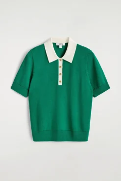 VERKÜRZTES POLOSHIRT AUS WOLL-MIX