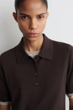 VERKÜRZTES POLOSHIRT AUS WOLL-MIX