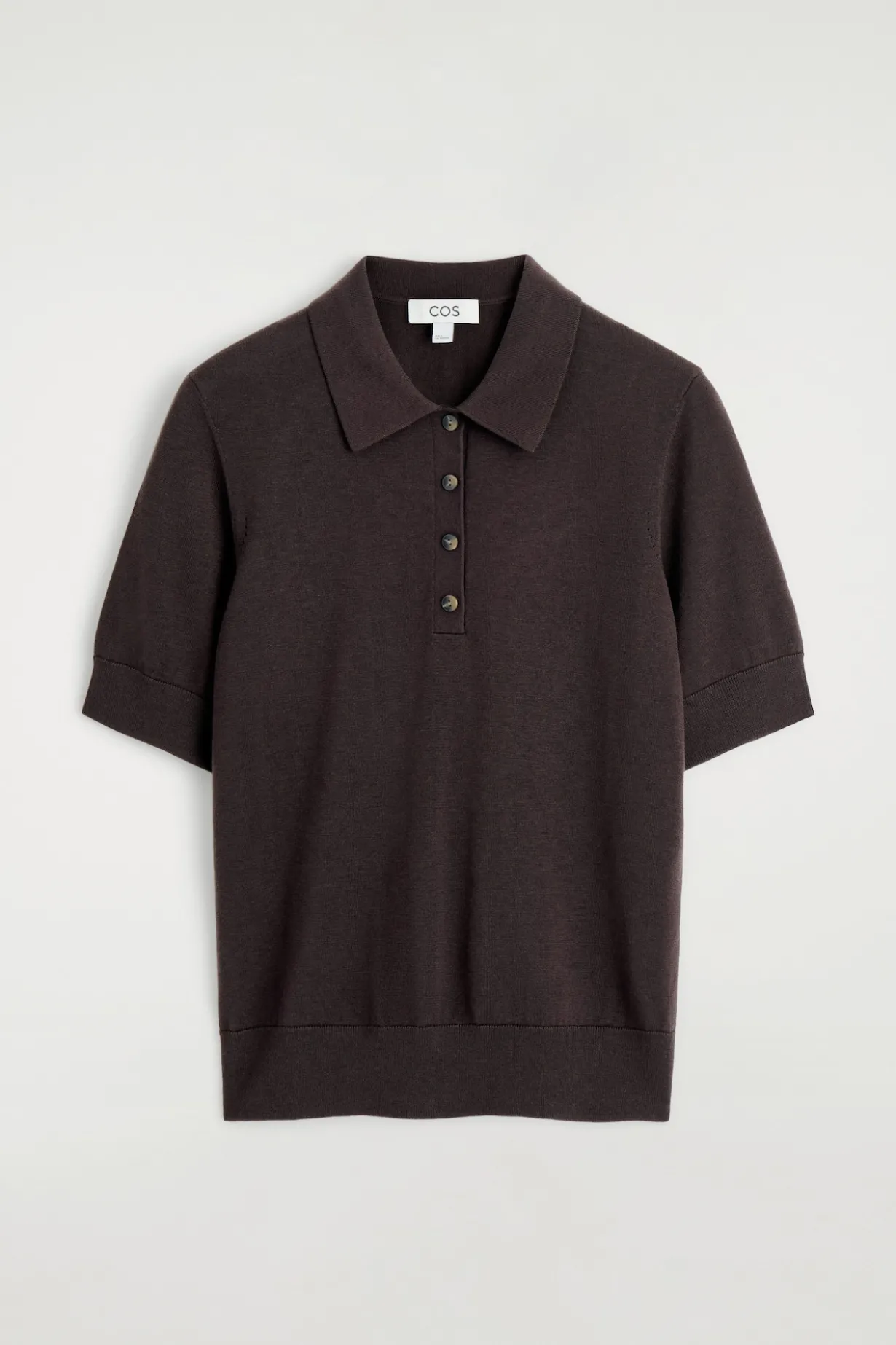 VERKÜRZTES POLOSHIRT AUS WOLL-MIX