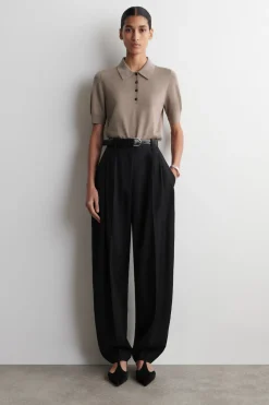 VERKÜRZTES POLOSHIRT AUS WOLL-MIX
