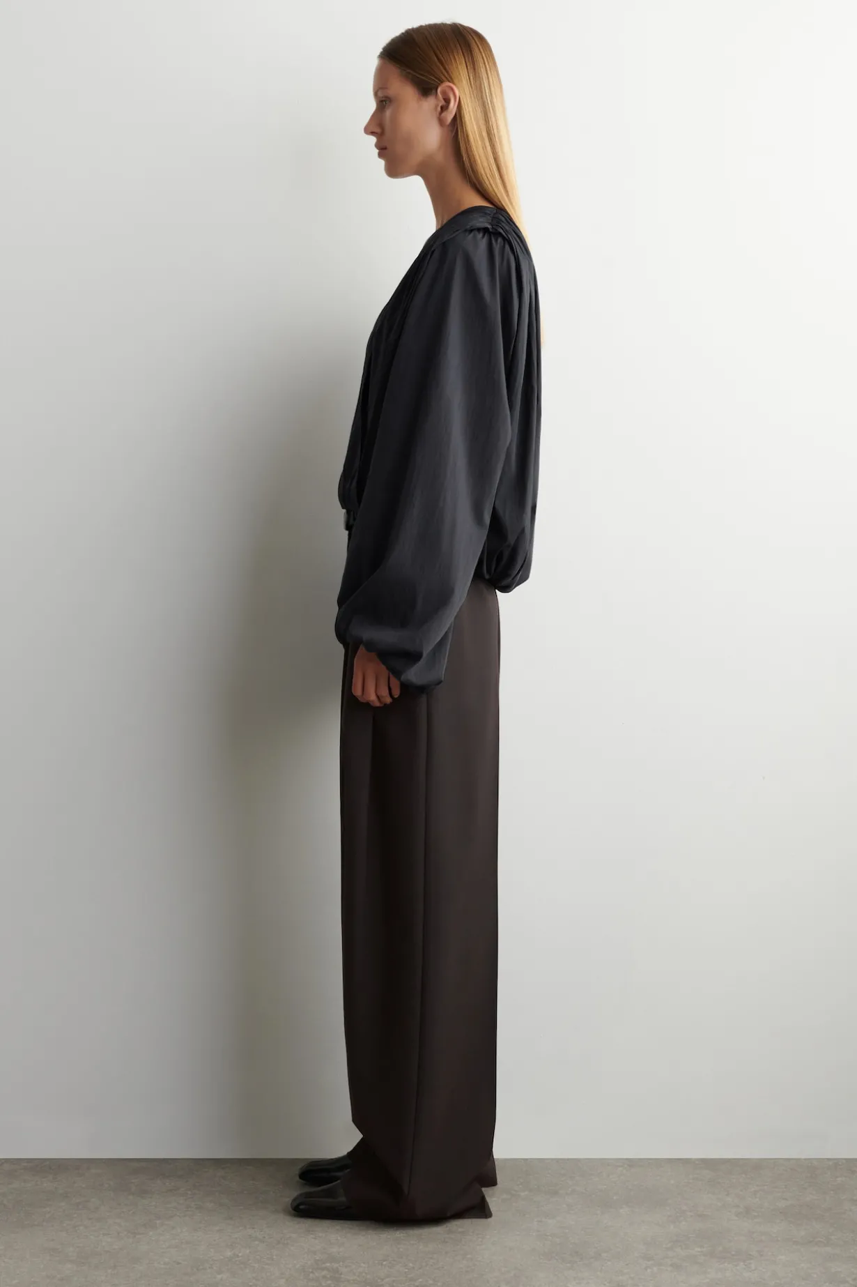 WICKELBLUSE MIT RAFFUNGEN