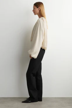 WICKELBLUSE MIT RAFFUNGEN