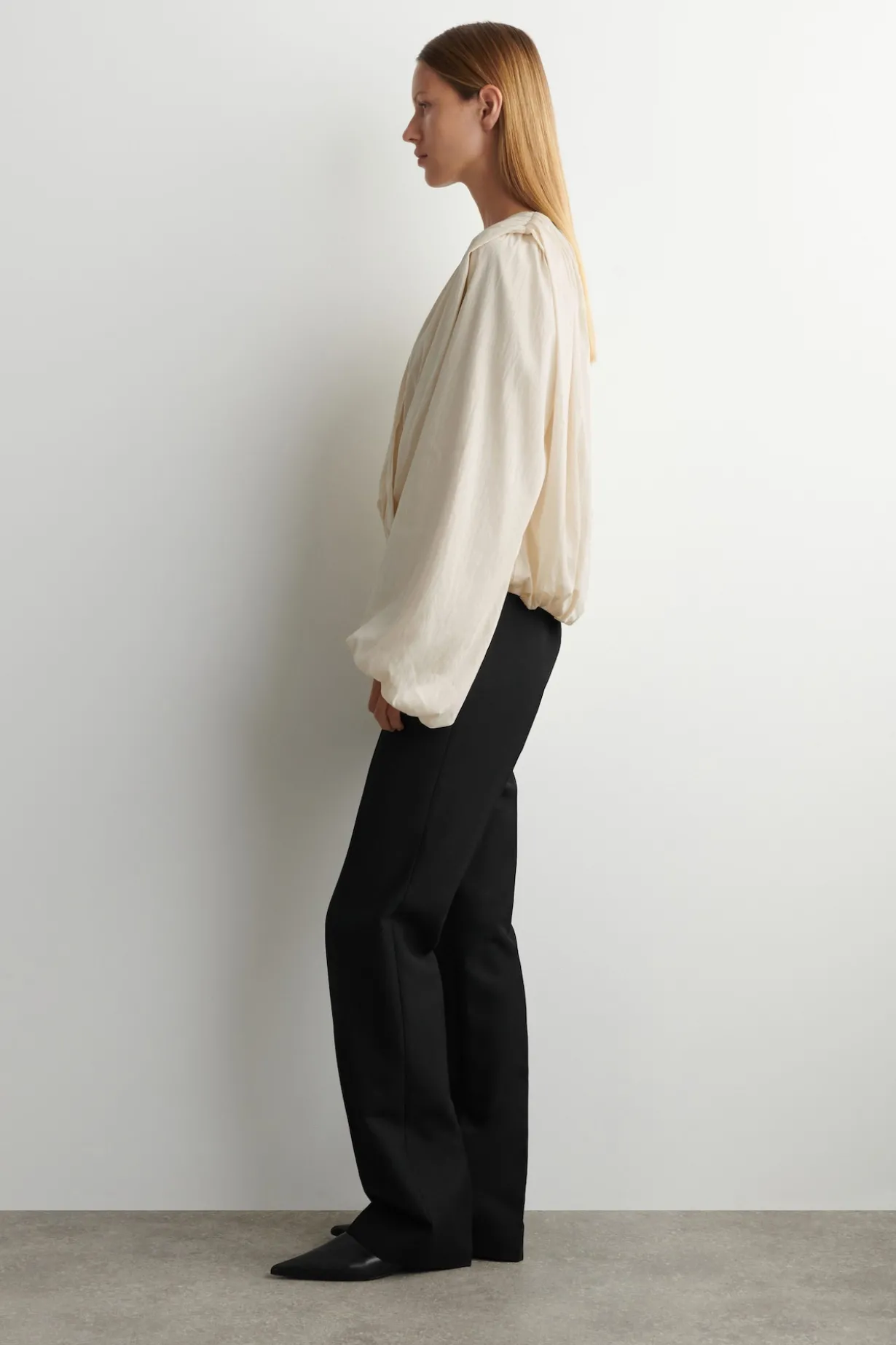 WICKELBLUSE MIT RAFFUNGEN