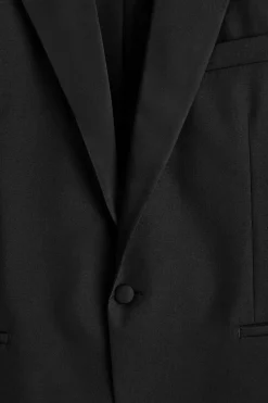 WOLLBLAZER MIT SATIN-REVERS