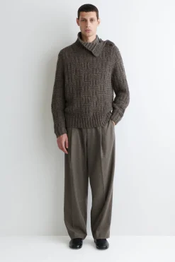 WOLLPULLOVER MIT KORBMUSTER